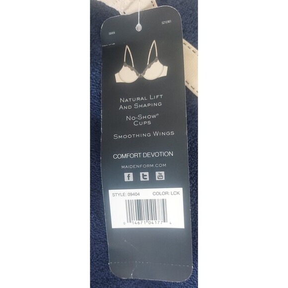 NWT Ladies Maidenform Comfort Devotion Nude Extra Body Coverage Bra Size 38C - Picture 4 of 6